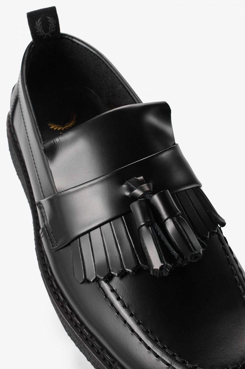 Black Fred Perry B9278 Men's Shoes | PH 1107QMAZ